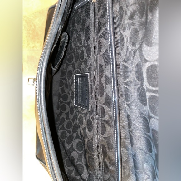 COACH leather laptop bag briefcase travel work bag vintage glove-tanned  leather - Picture 11 of 14